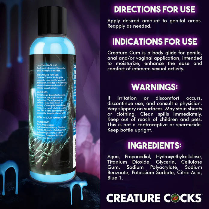 Creature Cum Blue Water-Based Lubricant 8 oz - Fantasy Glow