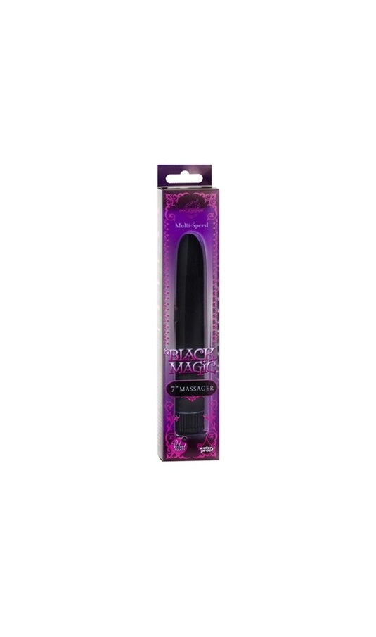 Masajeador negro mágico 7 Pulgadas - Multi-velocidades, Impermeable y Superficie Suave