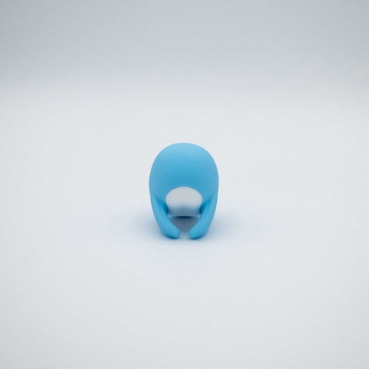 Heavenly Humpback Finger Vibrator - 10 Functions, Discreet Whale Shape, Waterproof Blue