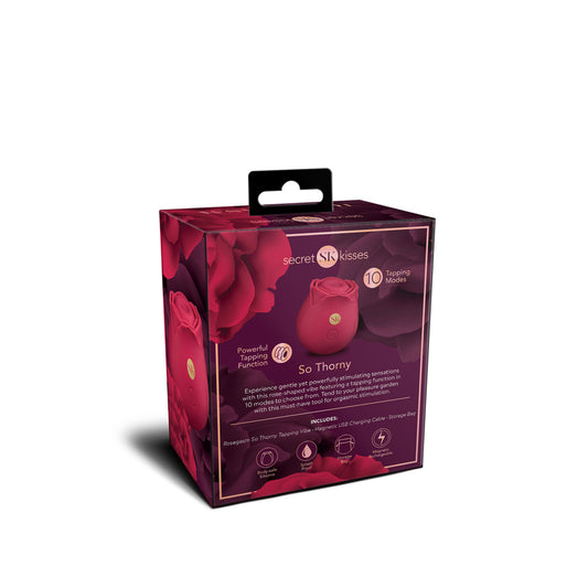 Rosegasm So Thorny Tapping Rose Vibrator - Red