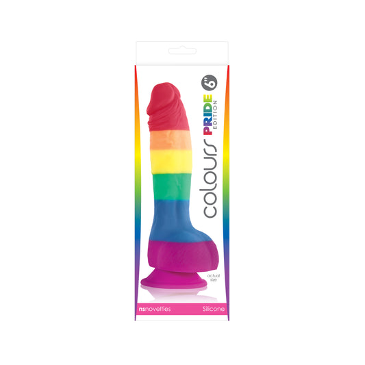 Pride Edition Rainbow Dildo with Suction Cup Base – 6 Inch