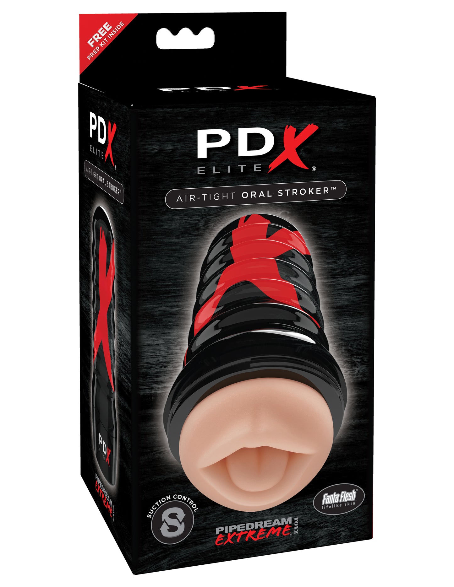 PDX Elite Air-Tight Oral Stroker - Adjustable Suction Realistic Mouth Masturbator