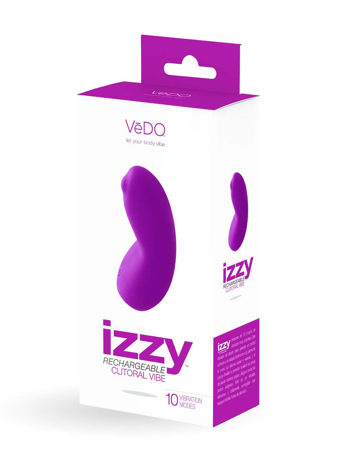 Izzy Rechargeable Clitoral Vibrator Purple - 10 Mode Pocket Clit Stimulator