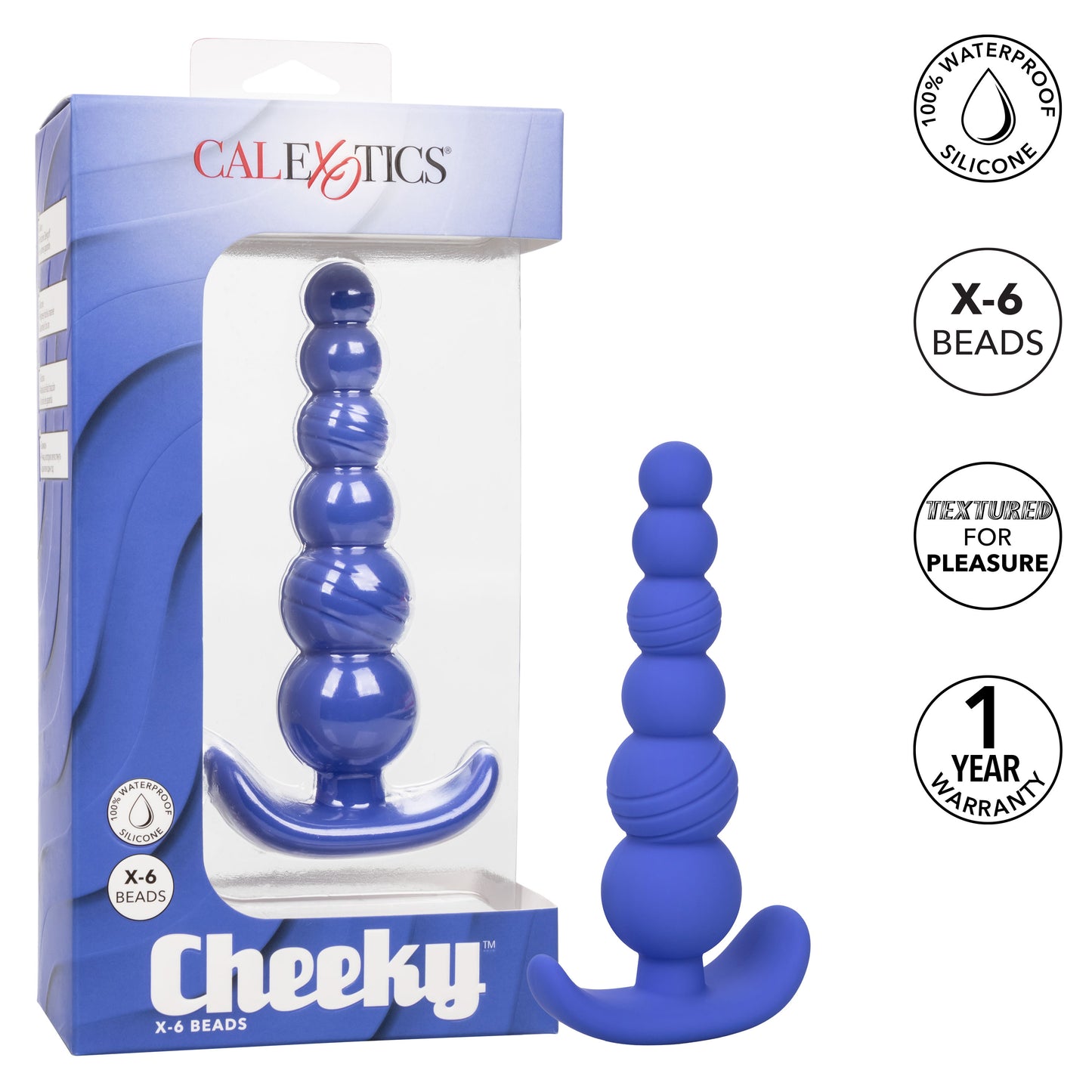 Cheeky X-6 Beads Silicone Anal Beads – 6 Graduated Beads