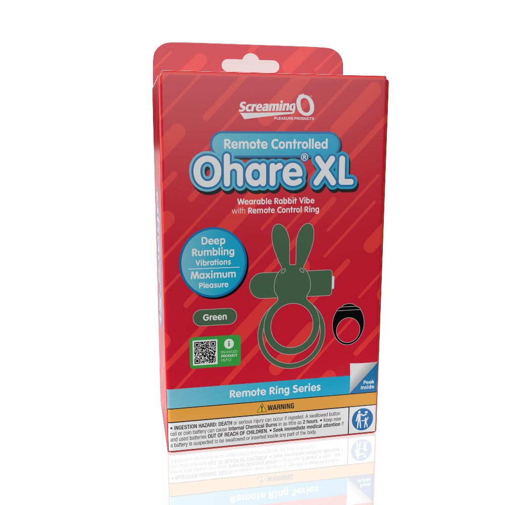 Rechargeable Remote Rabbit Cock Ring XL – Green