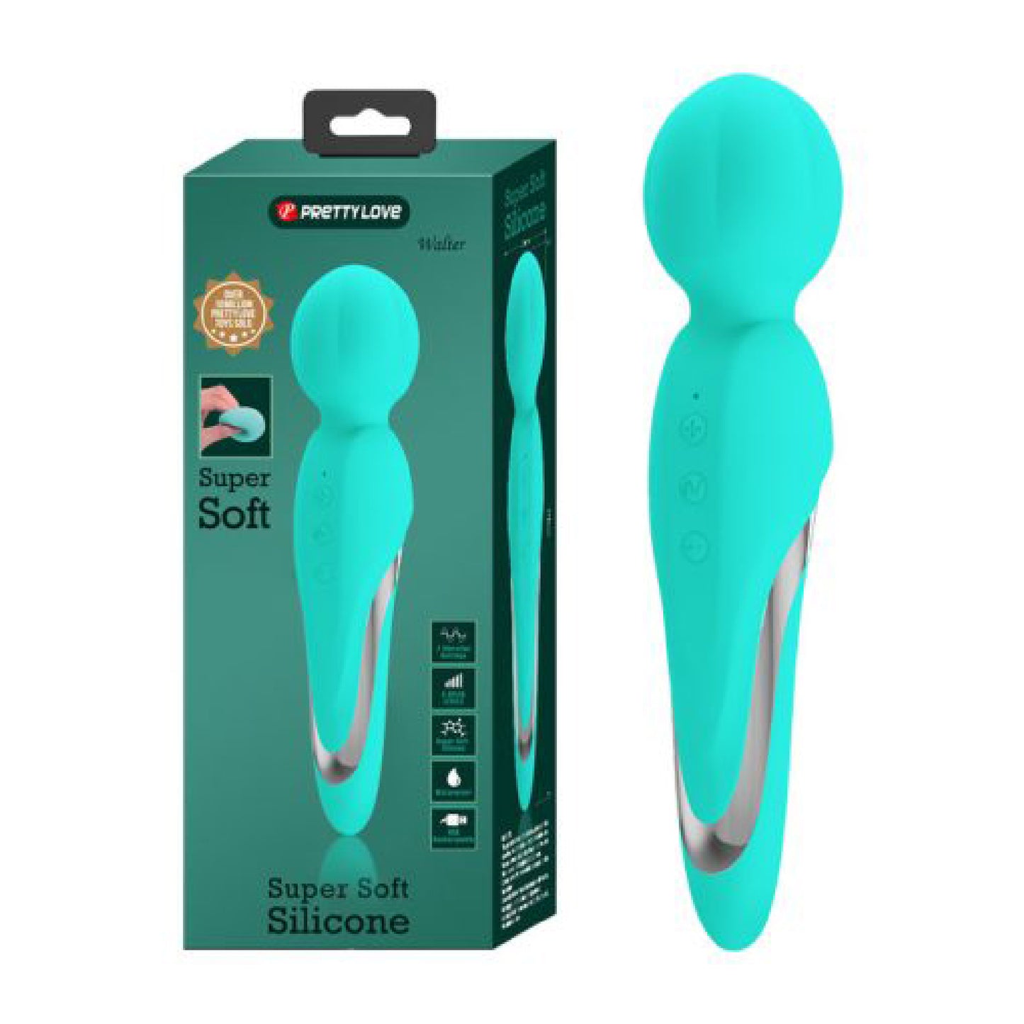 Clam Silicone Vibrator 7 Modes 5 Speeds Ultra-Smooth Waterproof Teal