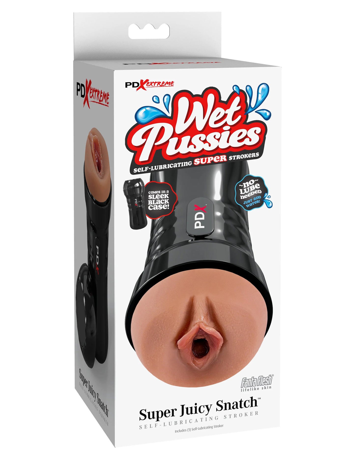 Wet Pussies Super Stroker Self-Lubricating Male Masturbator - Realistic Vagina with Case