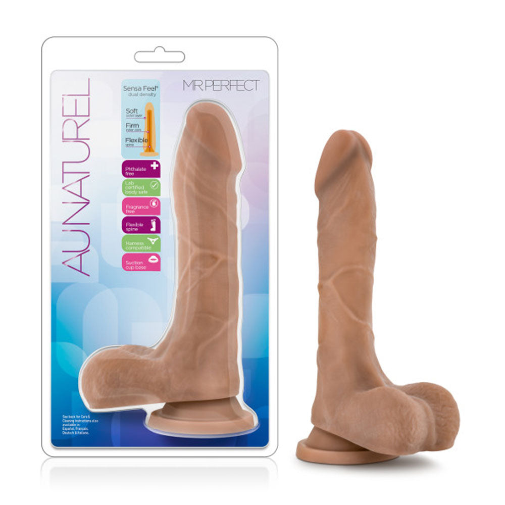 Au Naturel Mister Perfect Realistic Mocha Dildo 6.75"