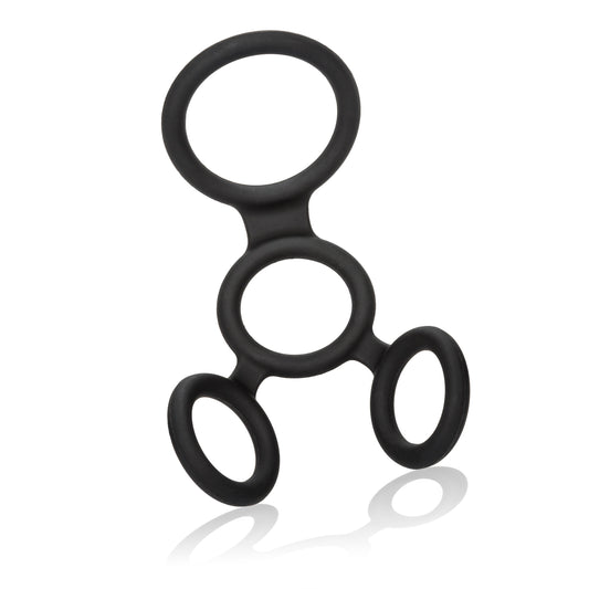 Full Erection Spreader Silicone Cock & Ball Ring System - 4 Rings