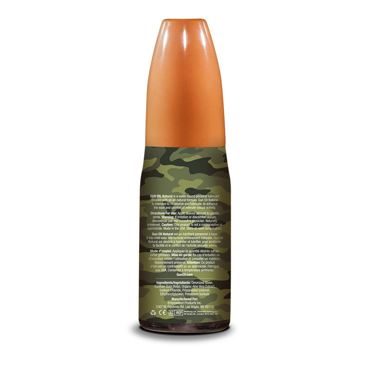 Gun Oil Natural Water-Based Lube 2oz - Botanical Infused Gentle Glide