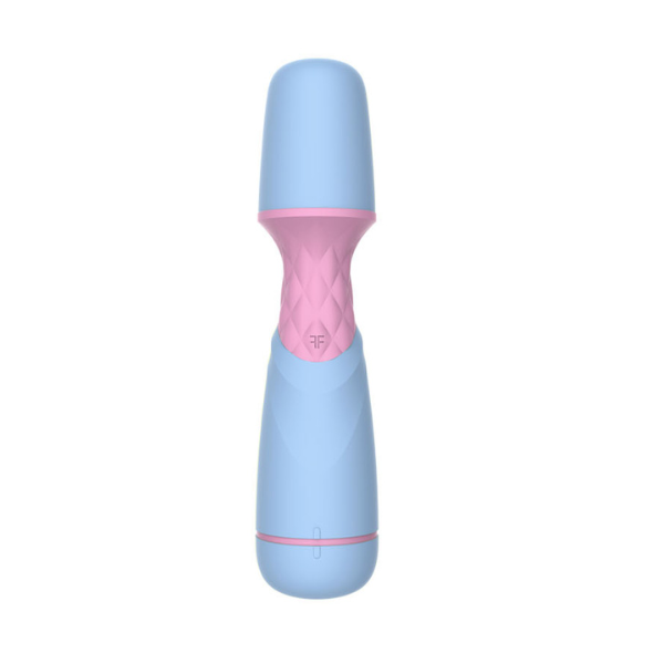 Cordless Wand Vibrator 10 Modes 60 Min Runtime AAA Battery Powered Light Blue