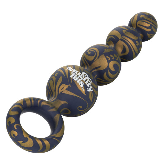 Naughty Bits Butt Balls Silicone Anal Beads – Gold Marbled