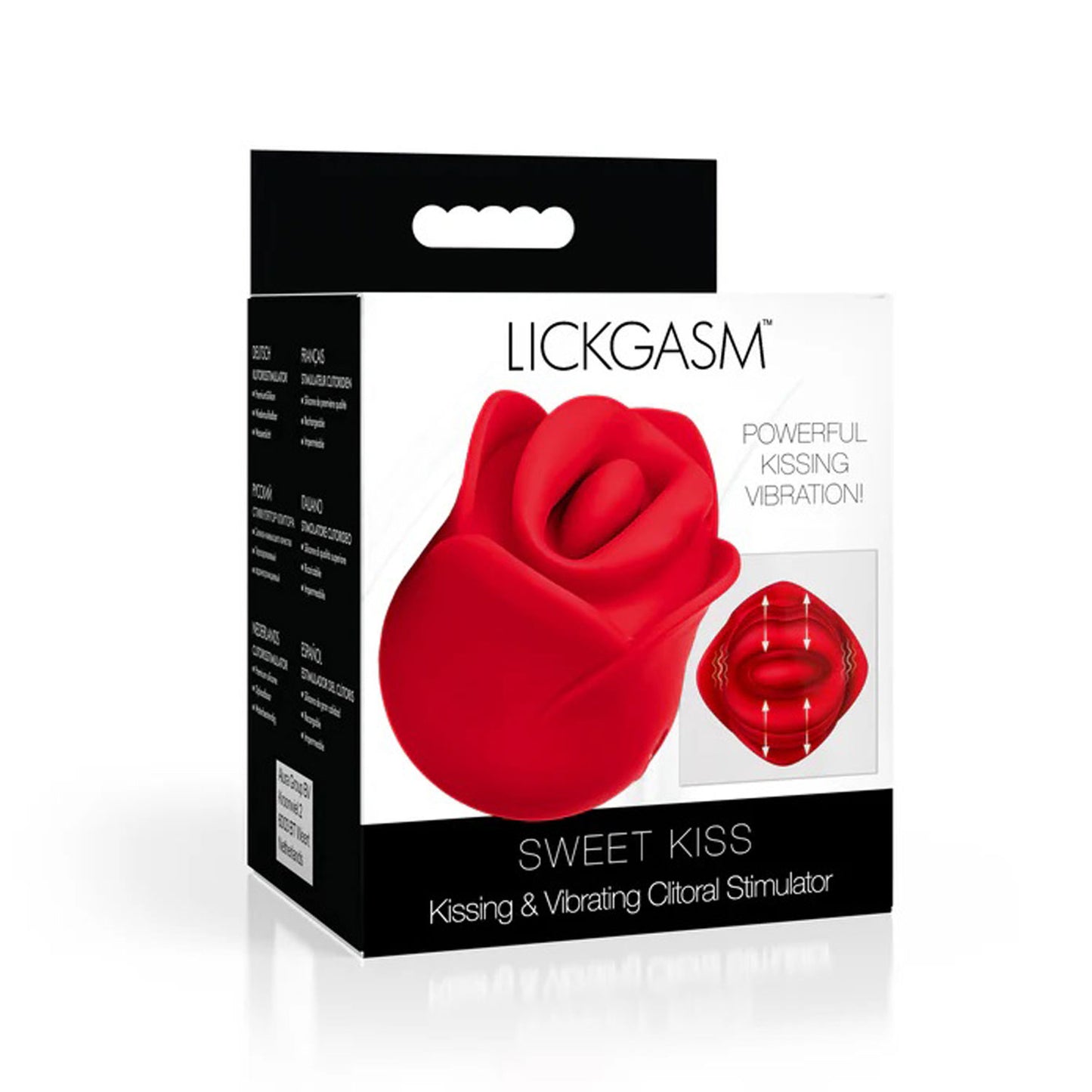 Sweet Kiss Rose Clitoral Stimulator - Red Kissing Vibrator 10 Modes