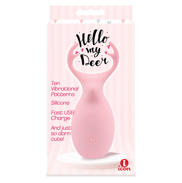 Buzzy Buddies Hello Deer Clitoral Vibrator – Cute Pink Silicone Toy