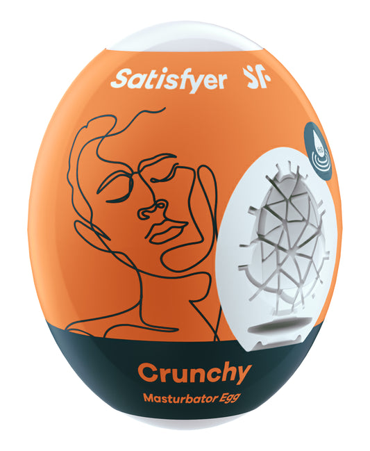 Satisfyer Masturbator Egg Crunchy Orange - Male Stroker Sleeve