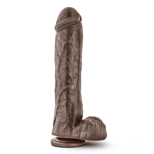 11.5 Inch XXL Realistic Suction Cup Dildo - Mr. Savage Chocolate
