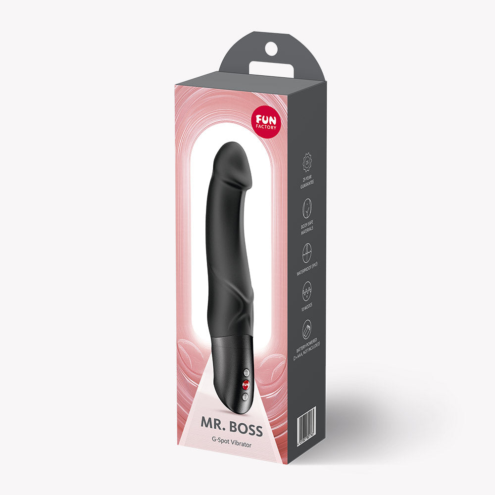 Mr. Boss Black G-Spot Vibrator - Realistic Waterproof Vibe