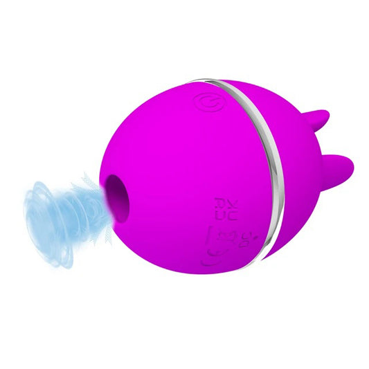 Pretty Love Gemini Rose Clitoral Stimulator - Suction & Tongue Toy