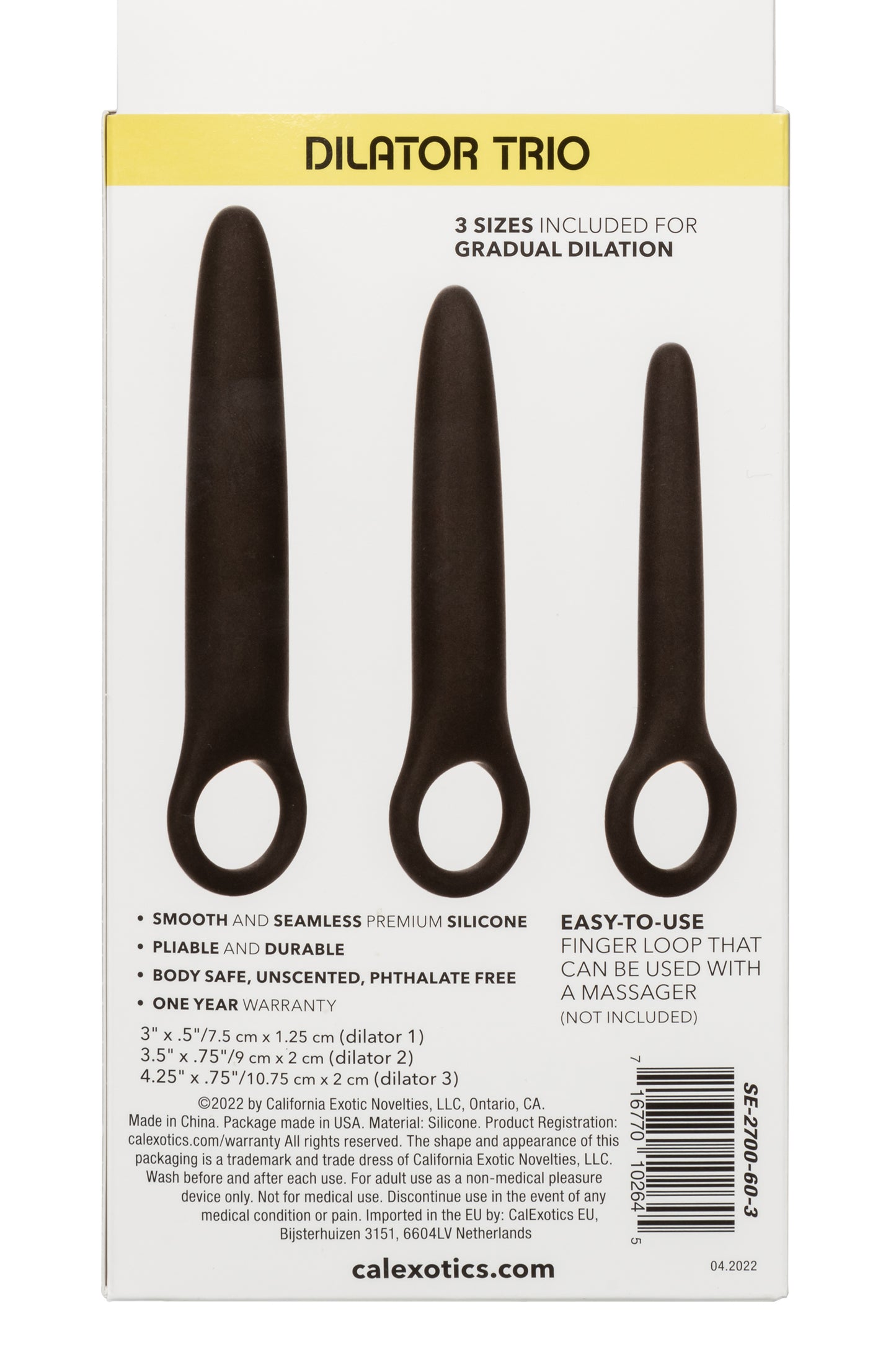 CalExotics Progressive Anal Dilator Training Set - 3 Sizes - Blac