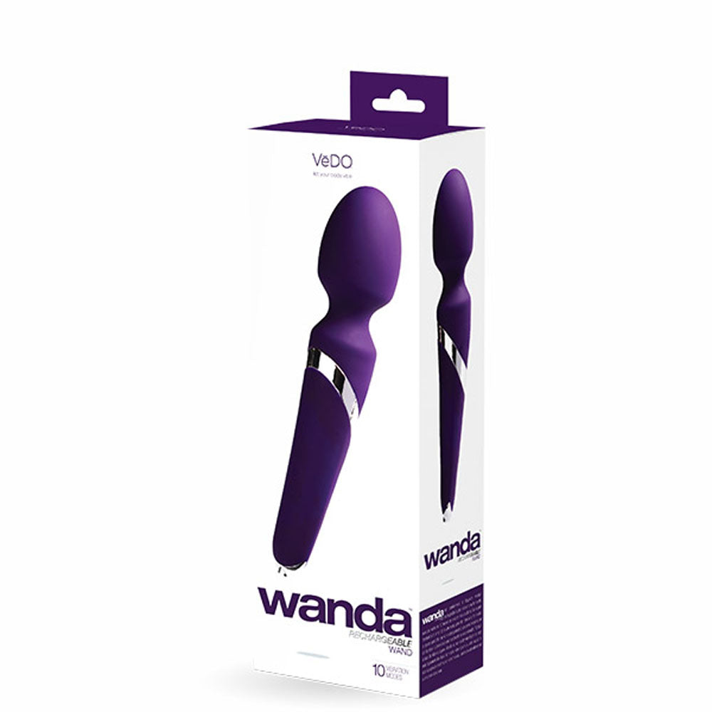 Wanda Rechargeable Deep Power Wand Vibrator – Purple