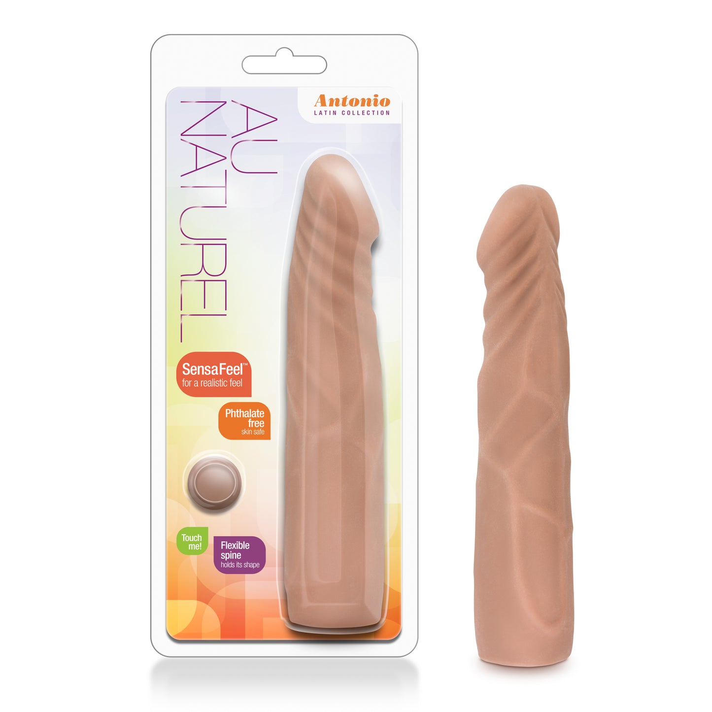 Au Naturel Antonio Realistic Dual Density Dildo 7.5" - Sensa Feel