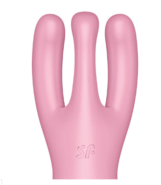 Threesome 4 App-Controlled Triple Stimulation Vibrator Rechargeable Pink