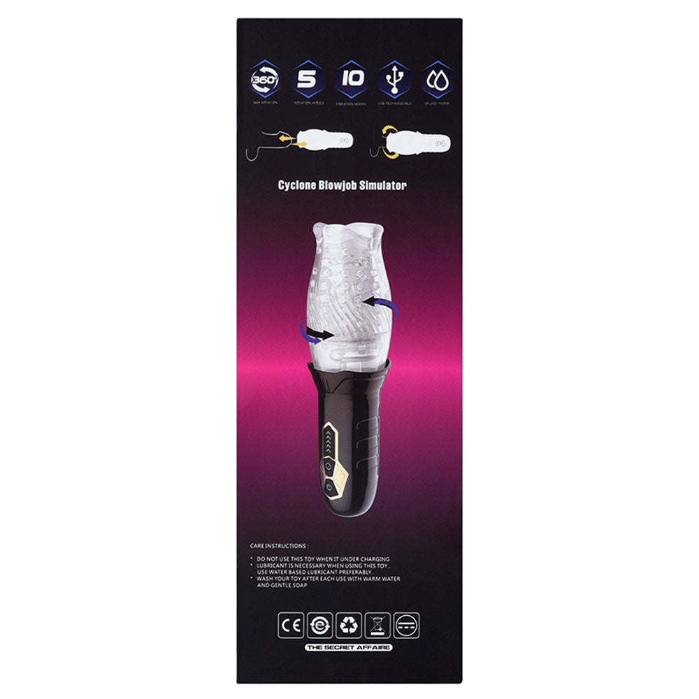 The Male Rose Rechargeable Rotating Vibrating Male Masturbator