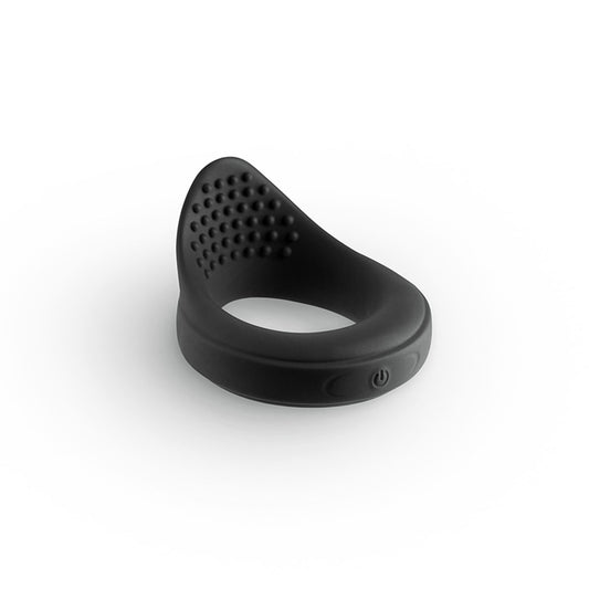Rechargeable Renegade Slider Vibrating Cock Ring – Black
