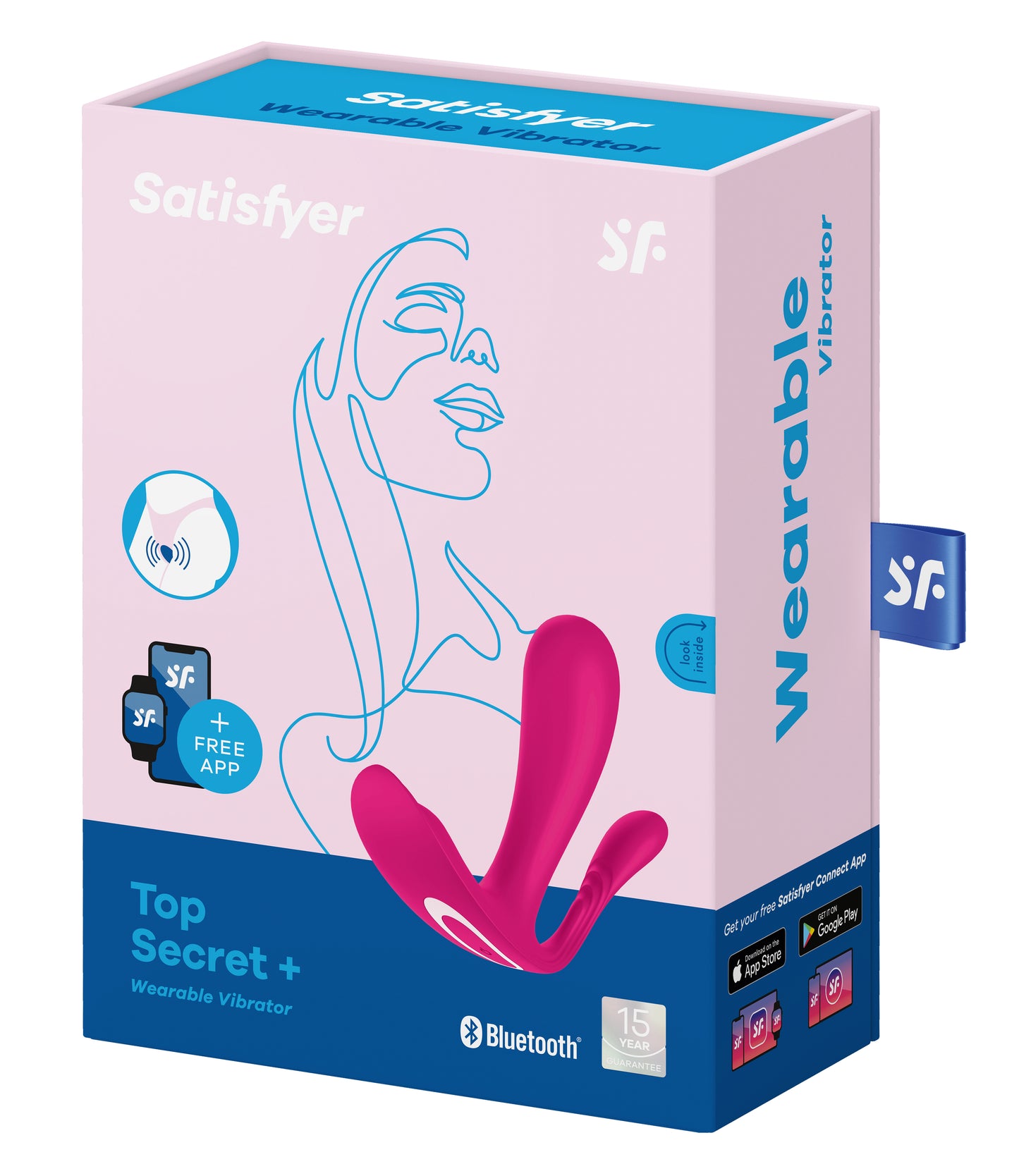 Top Secret Plus Pink Wearable App Controlled Vibrator