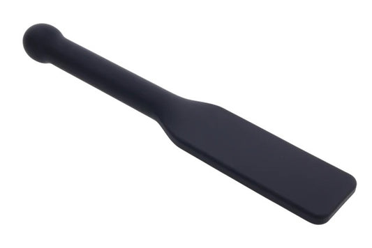 Silicone Paddle "MINE" Embossed - Black BDSM Spanker