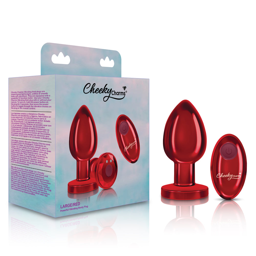 Vibrating Red Metal Remote Plug - Lg