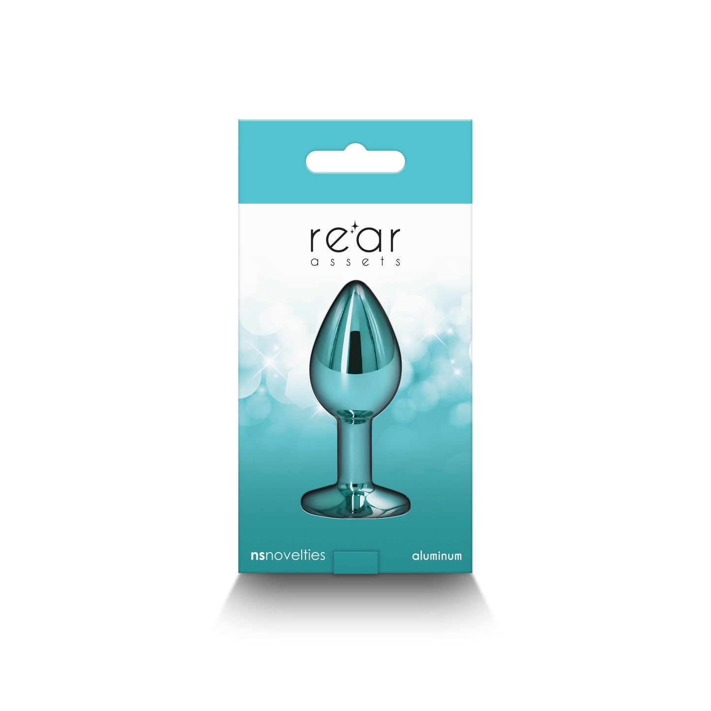Small Teal Jeweled Butt Plug - Chrome Anal Plug Beginner