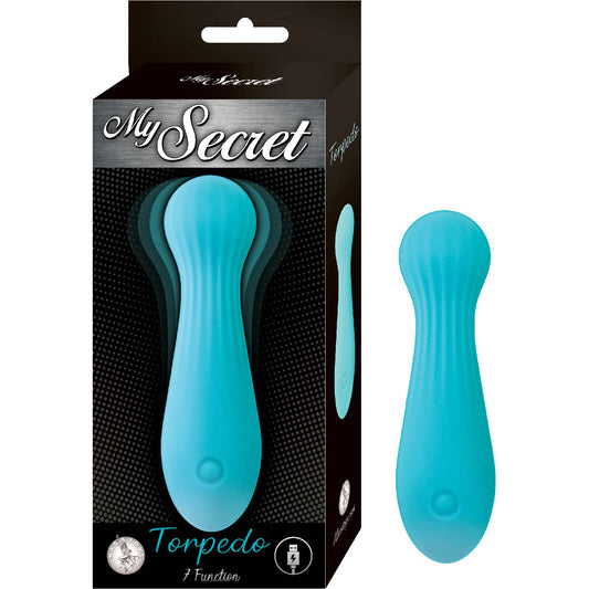 NassToys My Secret Blue Bullet Vibrator - 7 Modes Rechargeable Torpedo Vibe