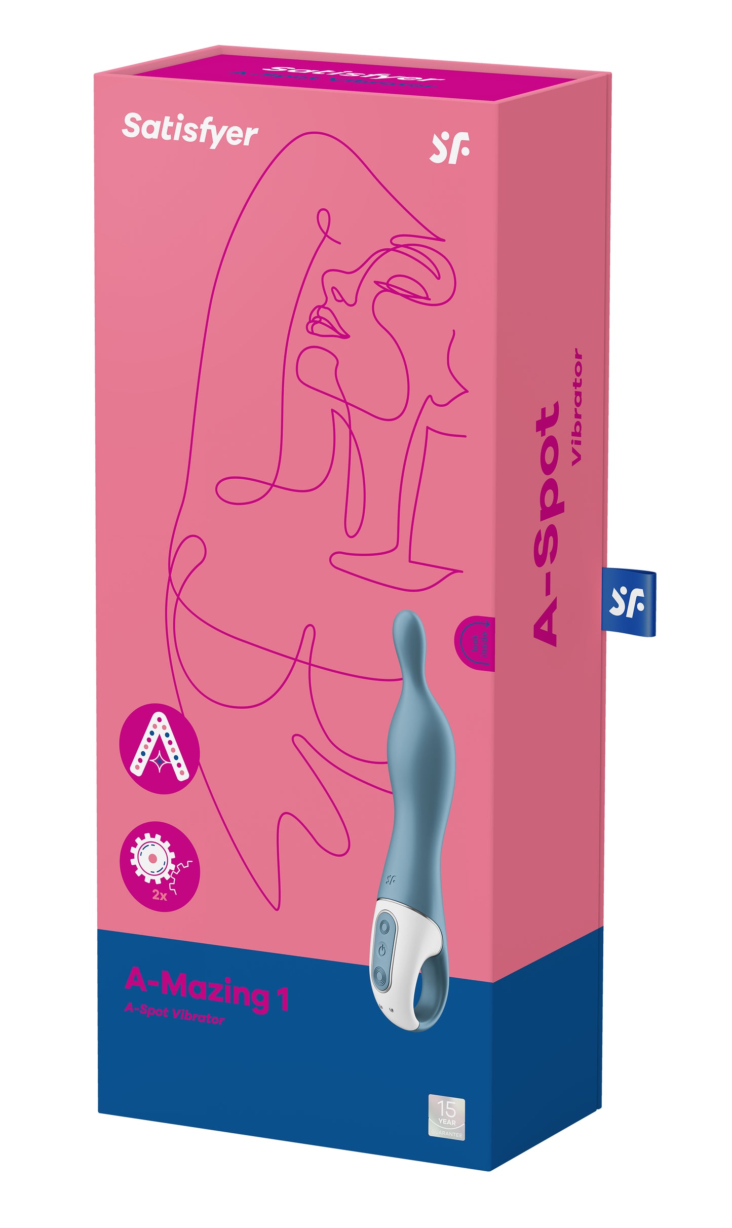 Satisfyer A-Mazing 1 Rechargeable A-Spot Vibrator - Blue