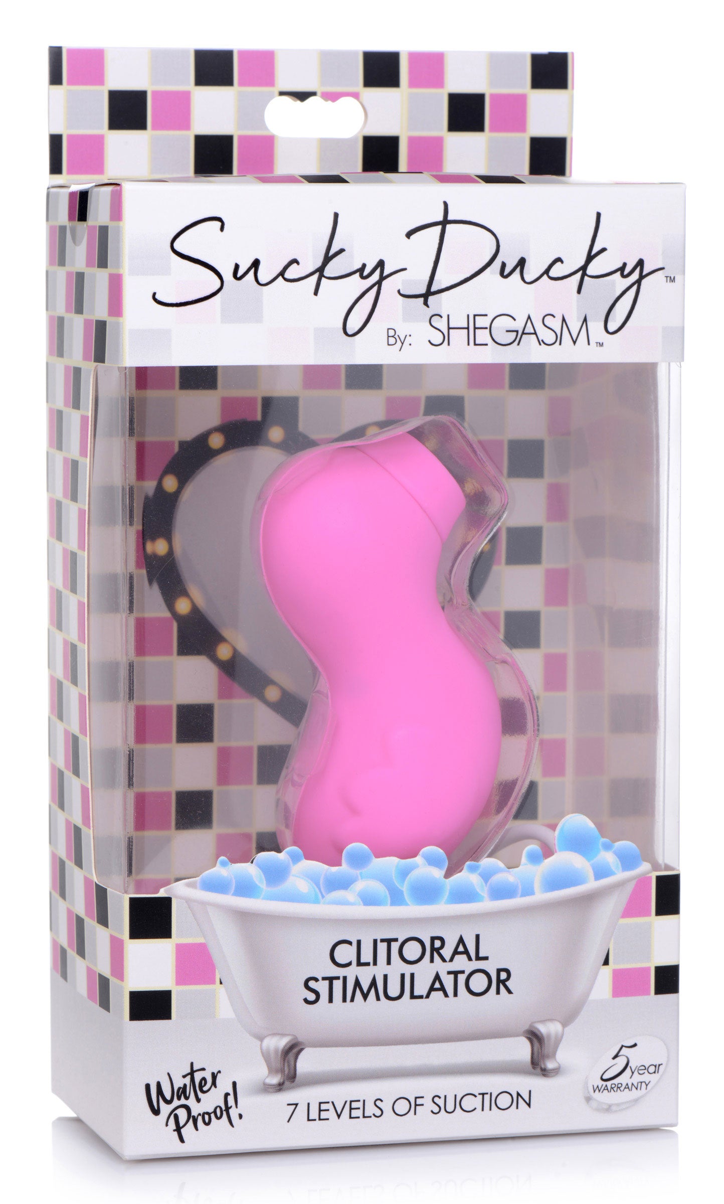 Pink Sucky Ducky Clitoral Suction Stimulator - Rechargeable