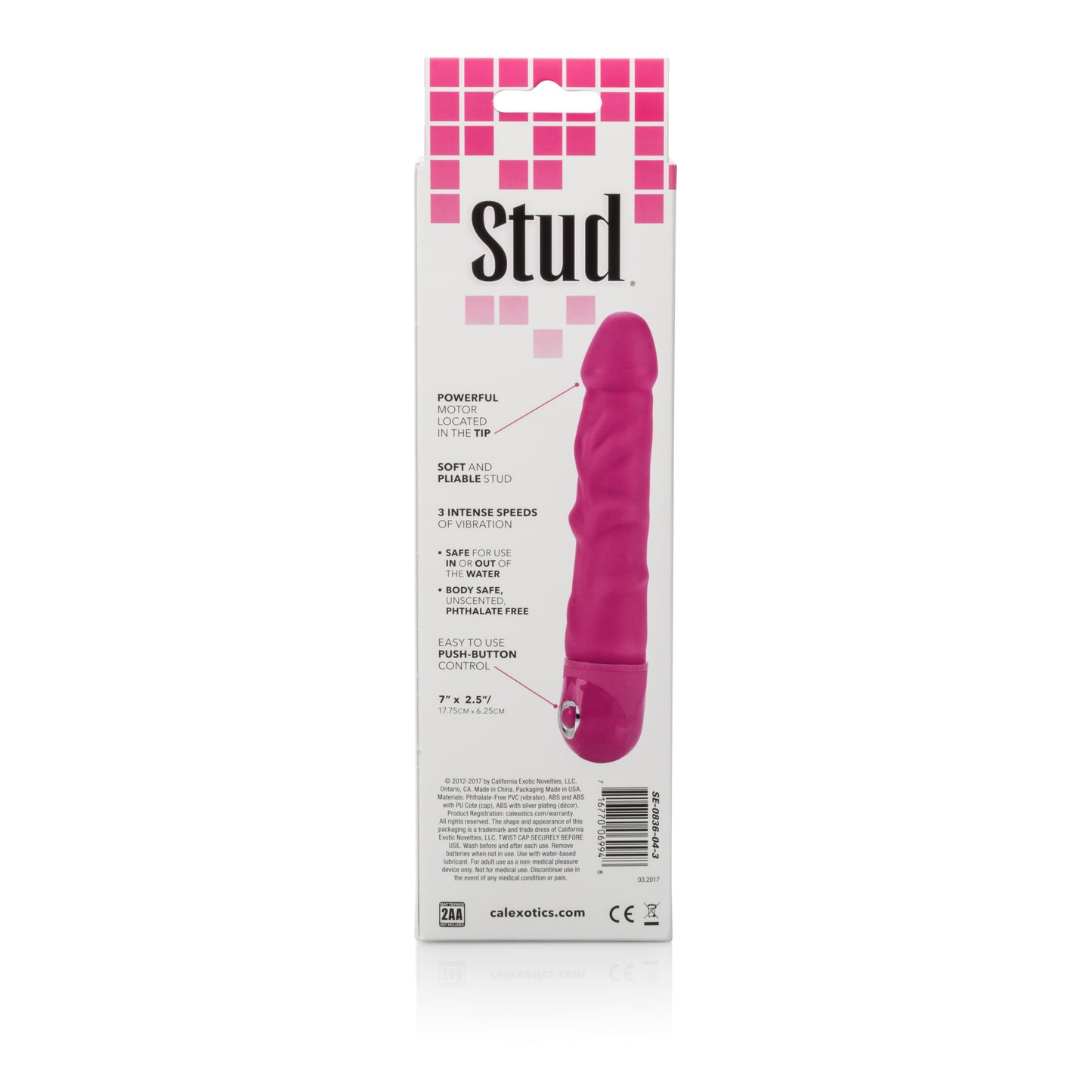 CalExotics Power Stud Traditional Flexible Vibrator - Pink