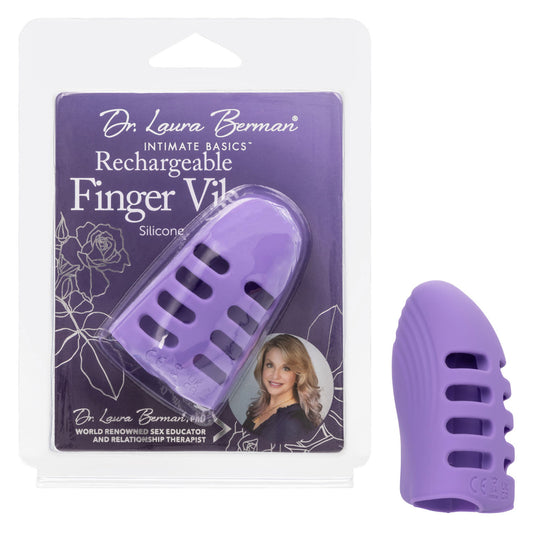 Dr. Laura Berman Rechargeable Finger Vibrator - 10 Speeds, Waterproof Purple