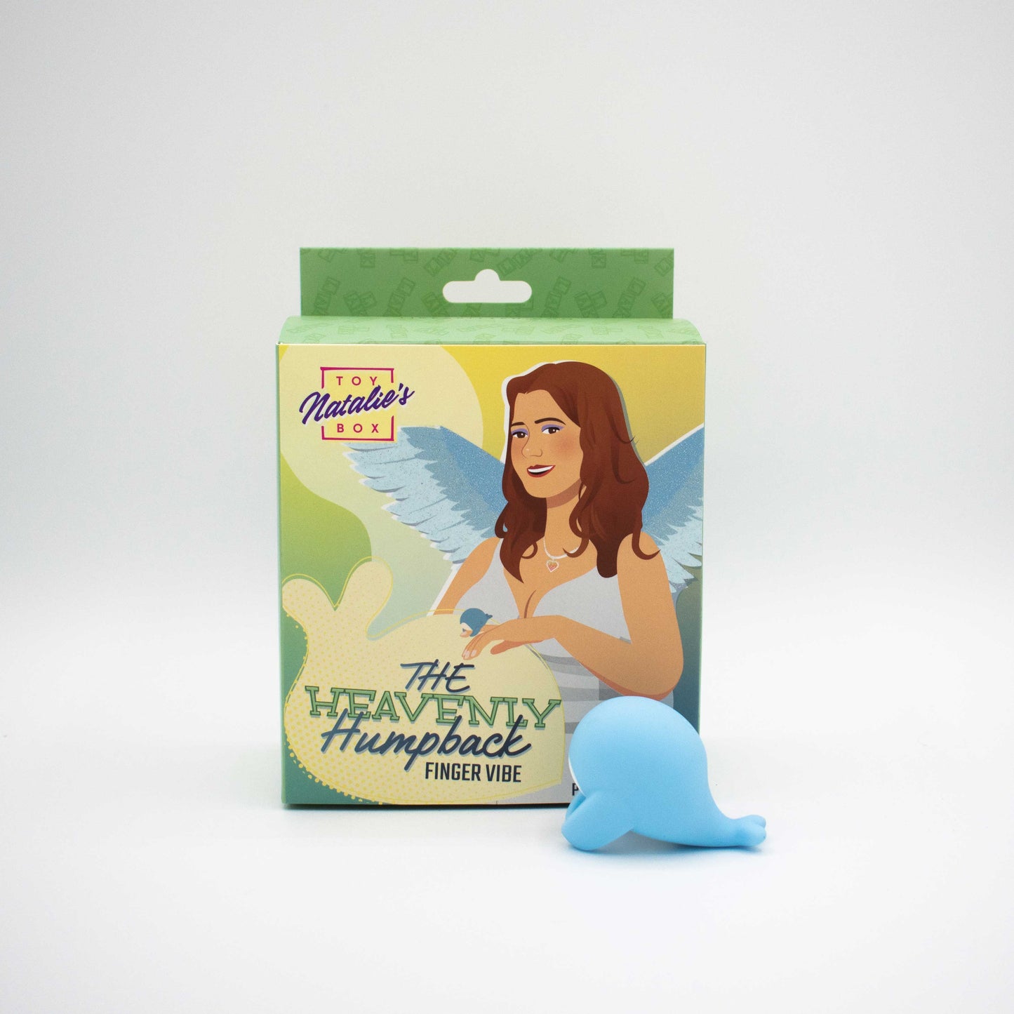 Heavenly Humpback Finger Vibrator - 10 Functions, Discreet Whale Shape, Waterproof Blue