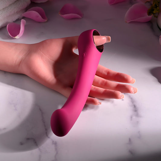Pleasure G-Spot Vibrator Flat Head Rechargeable Silicone
