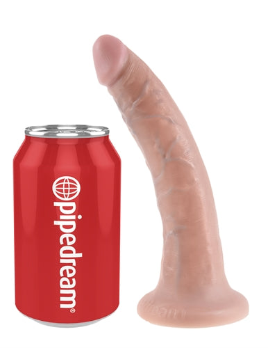 King Cock 7 Inch Realistic Suction Cup Dildo – Flesh