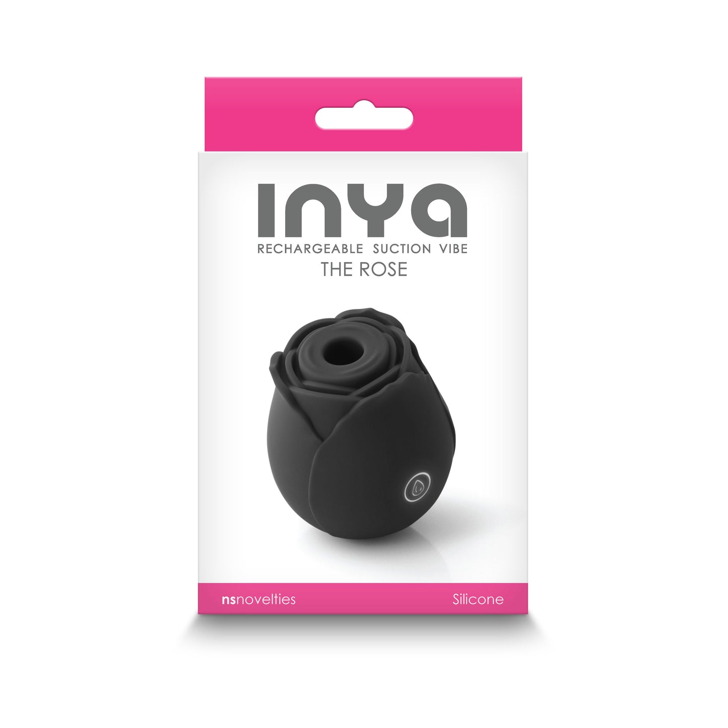 Inya Rose Black Air Pulse Clitoral Stimulator - Rechargeable Suction Rose