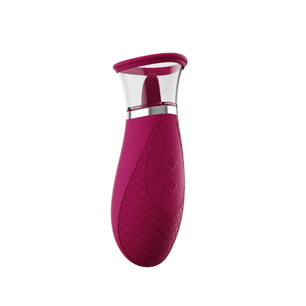 Rechargeable Clitoral Suction & Tongue Licking Vibrator – Purple