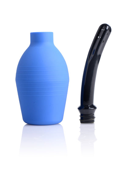 CleanStream Premium One-Way Valve Enema Bulb – 10 oz Reusable Anal Douche Black