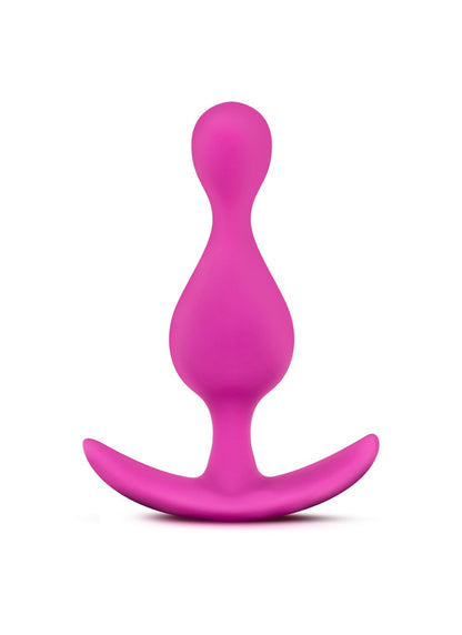 Luxe Explore Silicone Curvy Butt Plug – Fuchsia EZ Handle