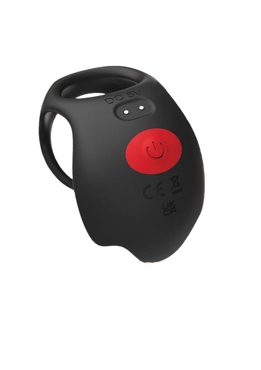 Anillo vibrador parejas Red Dot V3 Silicona Premium - Negro/rojo