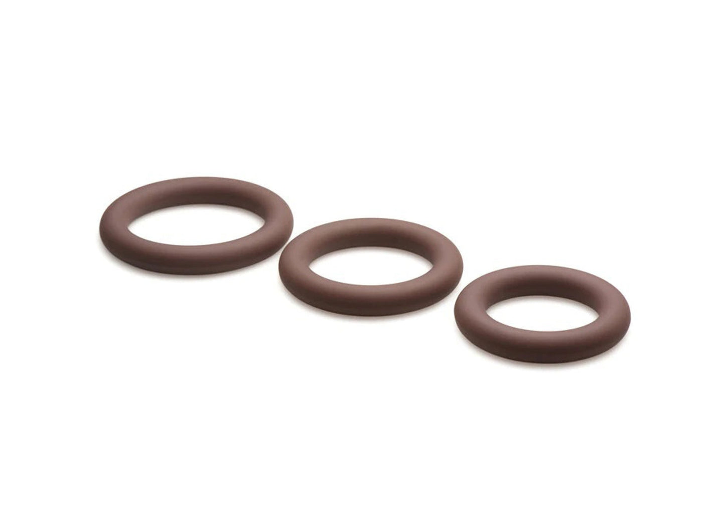 Set 3 anillos de silicona premium graduados - Oscuro