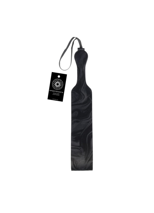 Velvet Noir Paddle de Cuero Vegano – Negro