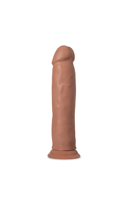 9.5 Inch Realistic Dual Density Dildo Mocha Suction Cup