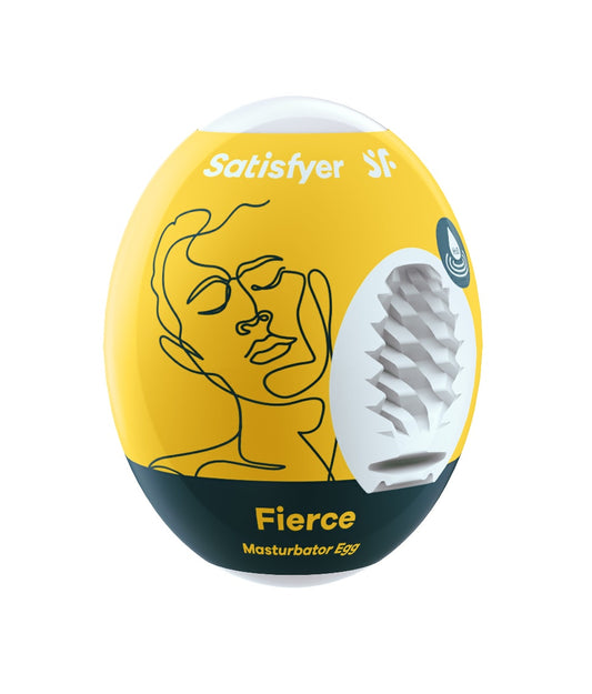 Satisfyer Huevo Masturbador Fierce – Amarillo – Placer Intenso y Textura Potente