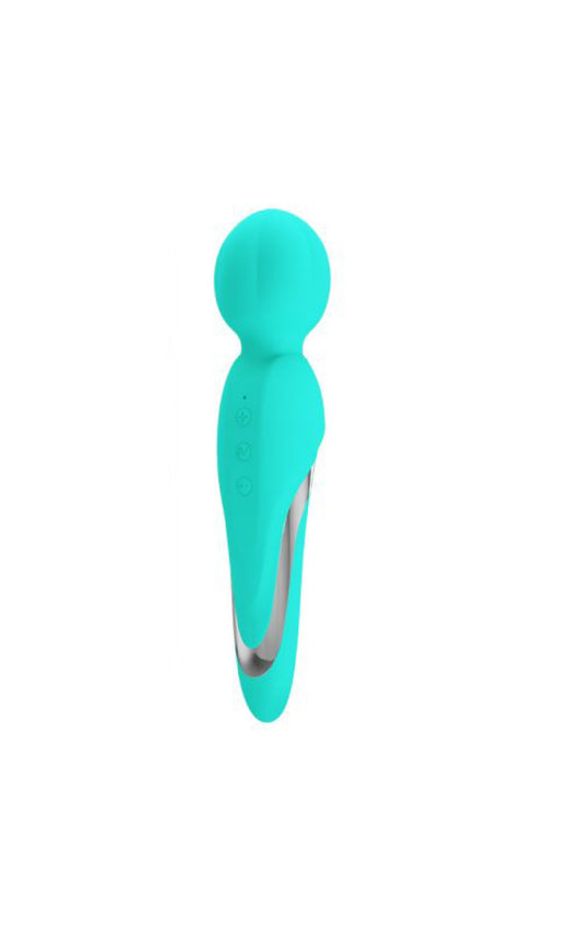 Vibrador de Silicona Ultra Suave - 7 Modos, 5 Velocidades e Impermeable- Cian